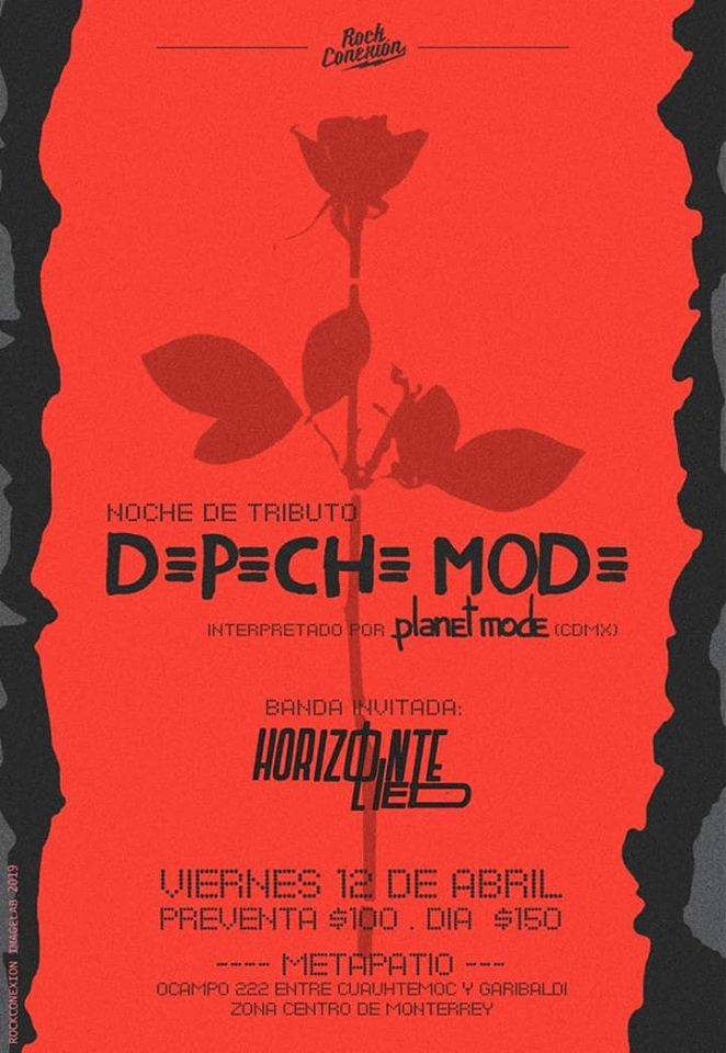 Apoyando nuevamente a nuestros amigos de Planet Pop en su tributo a Depeche Mode, este 12 de Abril!